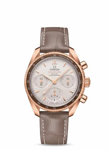 Omega Speedmaster Co-Axial 38 Sedna Gold / Diamond / Silver / Strap 324.63.38.50.02.003 (32463385002003)